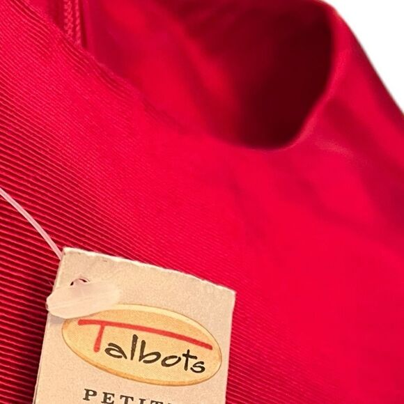 Talbots Taffeta Red And Black Color Block Dress, Size 2P, NWT - Picture 8 of 13